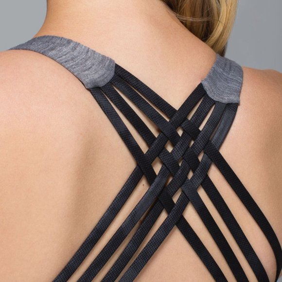 Lululemon Wild Tank Heathered Slate / Dream Rose Deep Coal Black sz 4 EUC - Picture 4 of 17